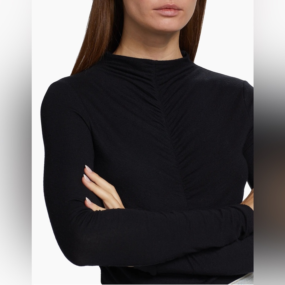 Veronica Beard Theresa Ruched Turtleneck